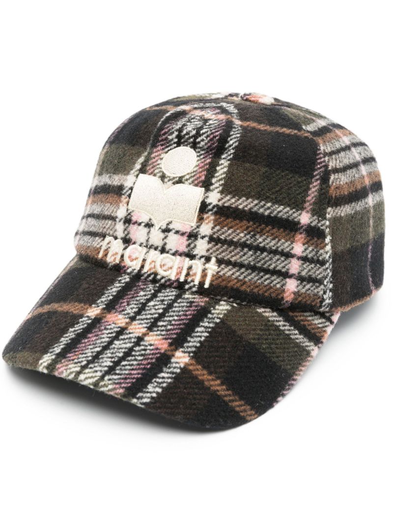 Black Tyron Logo Checked Baseball Cap