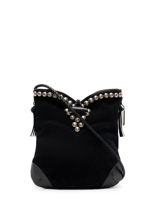 Black Tyag Suede Shoulder Bag