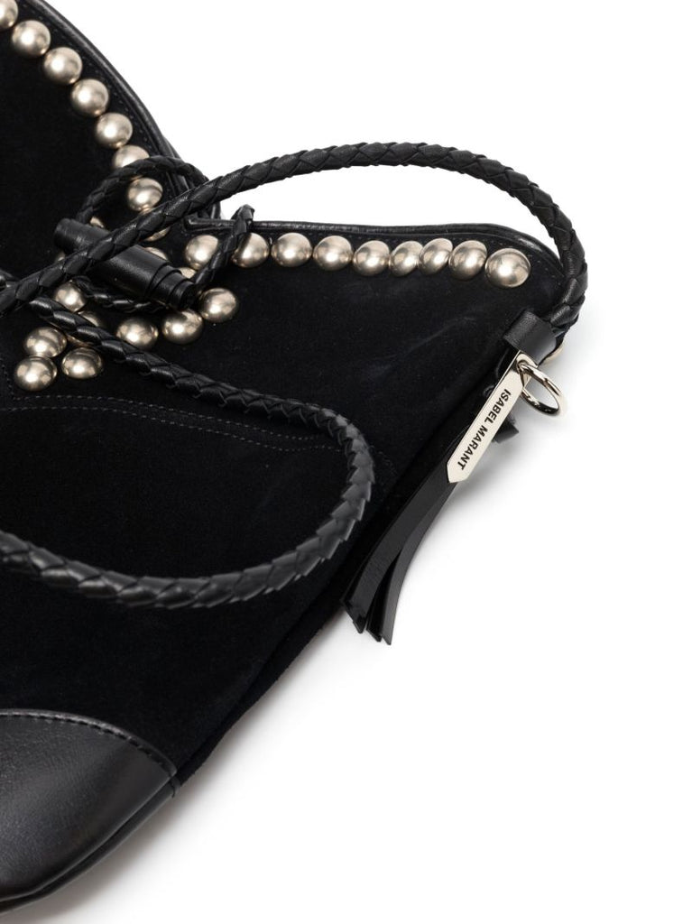 Black Tyag Suede Shoulder Bag