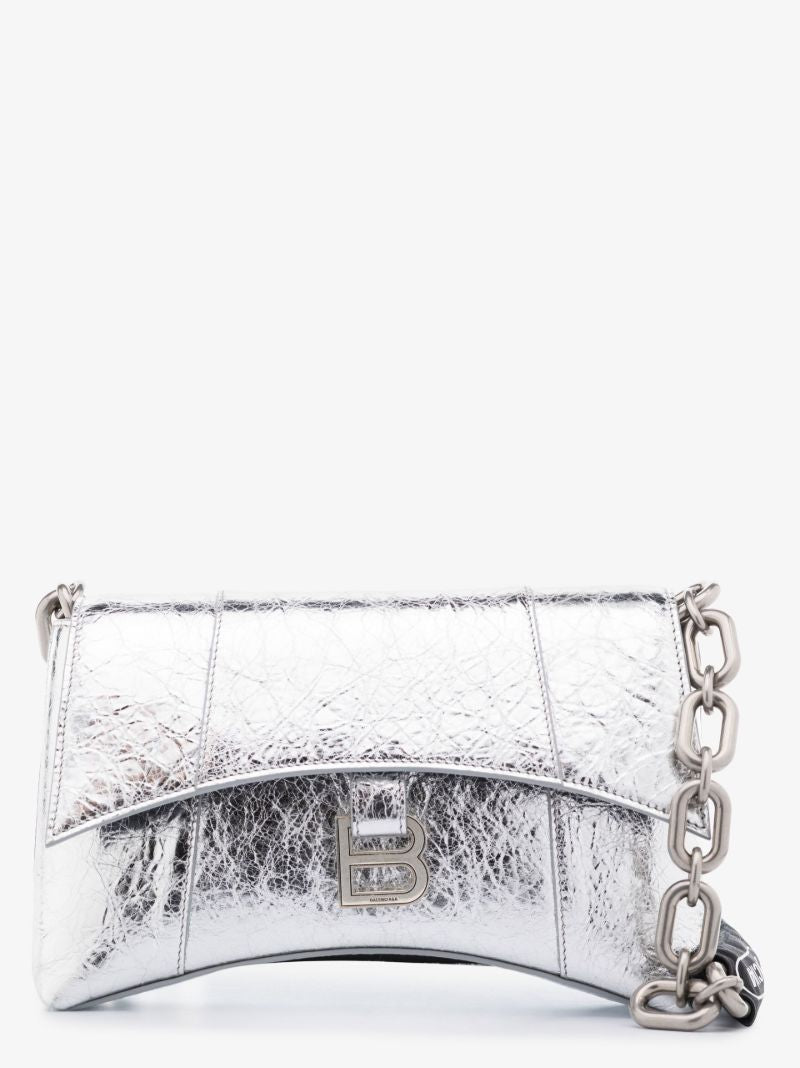 Silver Downtown Xs Leather Shoulder Bag