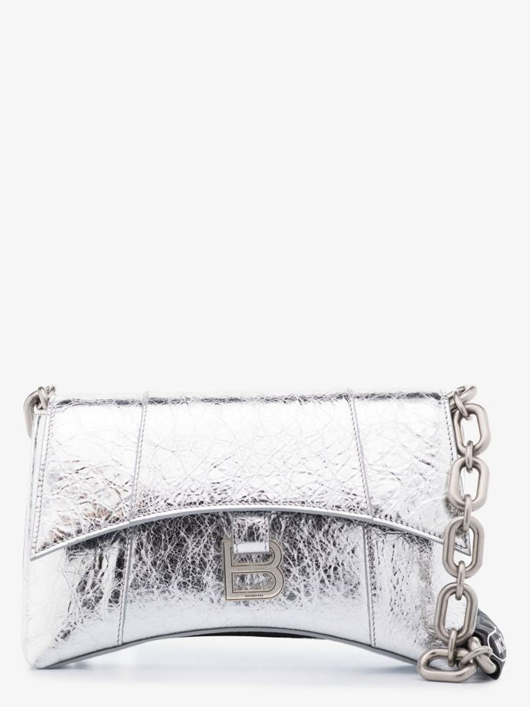 Silver Downtown Xs Leather Shoulder Bag