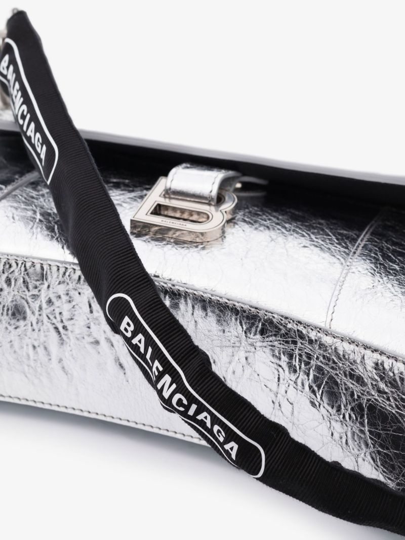 Silver Downtown Xs Leather Shoulder Bag