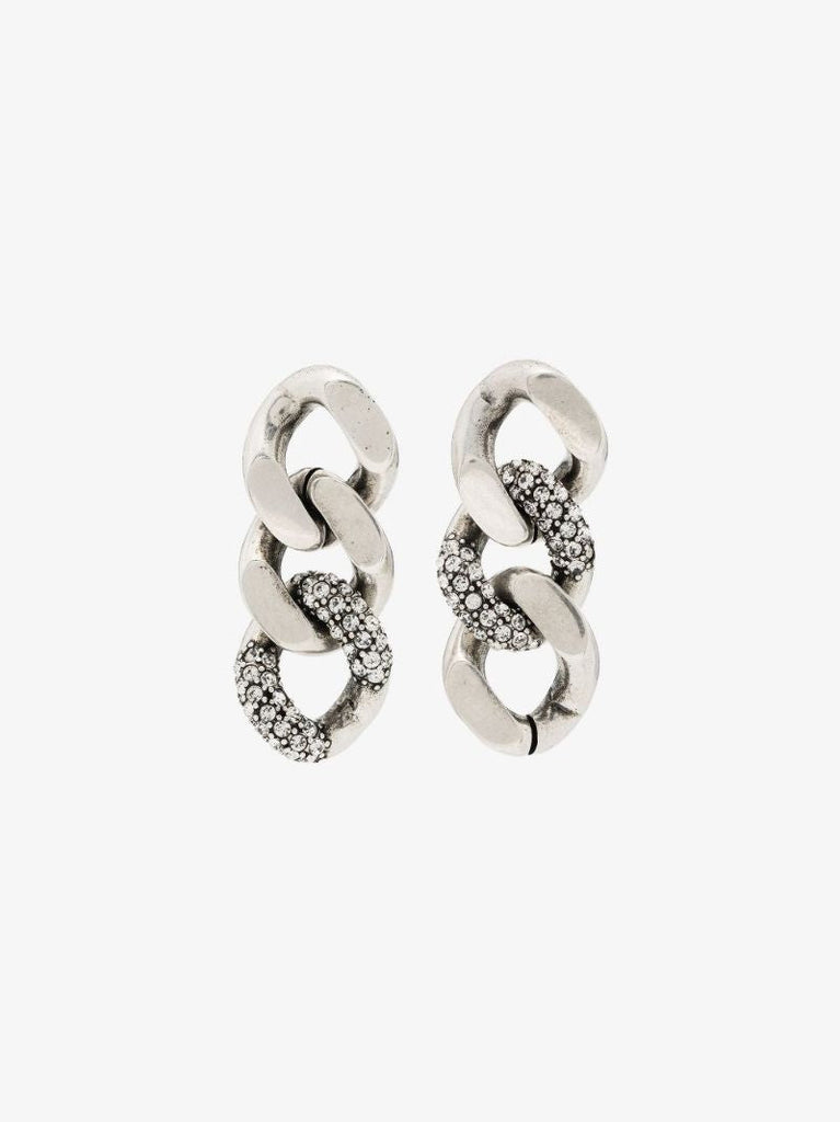 Crystal-embellished Chain Earrings