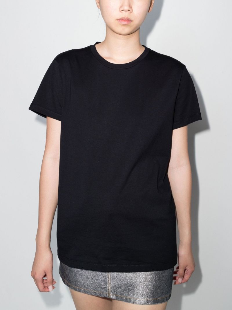 Black Logo Print Cotton T-shirt