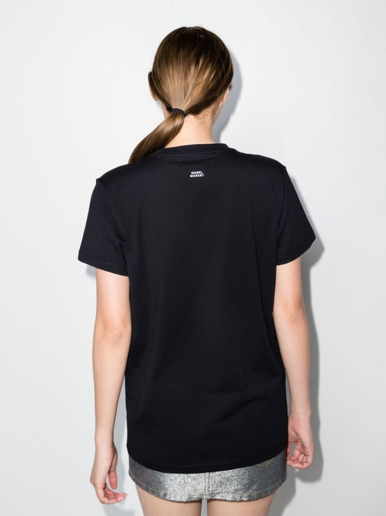 Black Logo Print Cotton T-shirt