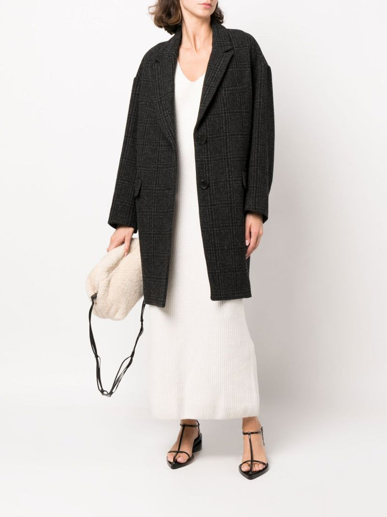 Black Limiza Single-breasted Wool Coat