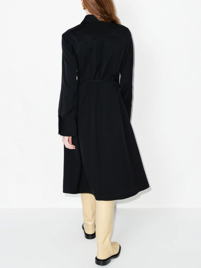 Black Wool Wrap Dress