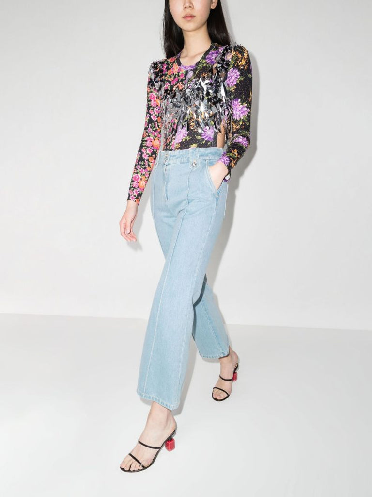 High Waist Cropped Jeans