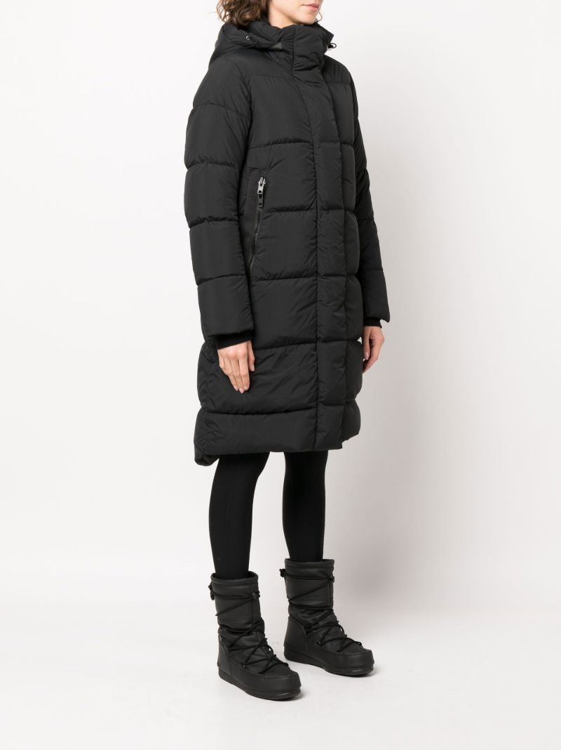 Black Byward Puffer Parka Coat