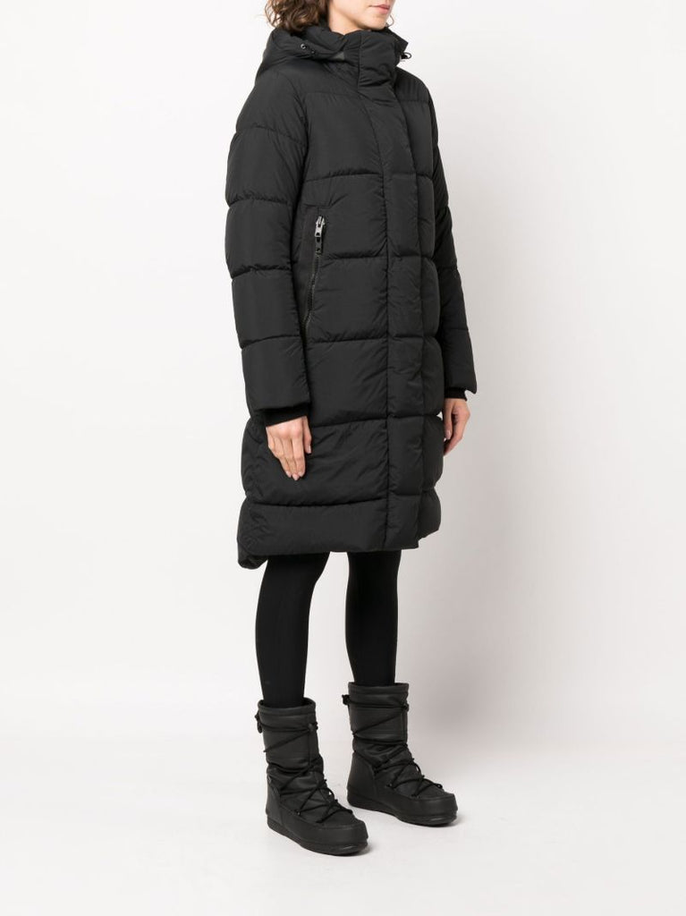 Black Byward Puffer Parka Coat