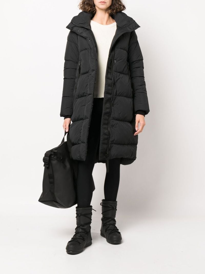 Black Byward Puffer Parka Coat