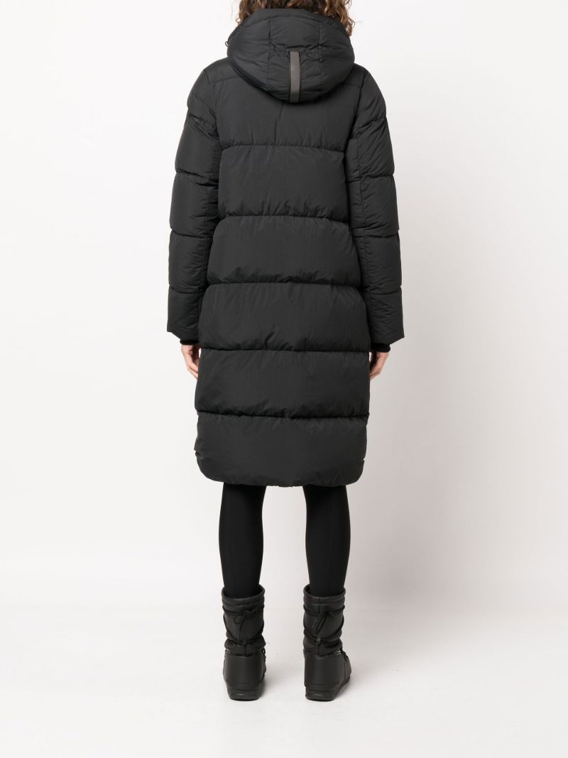 Black Byward Puffer Parka Coat
