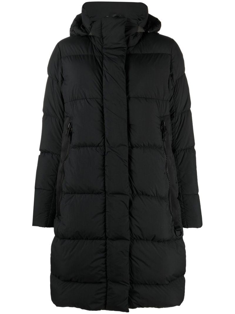 Black Byward Puffer Parka Coat