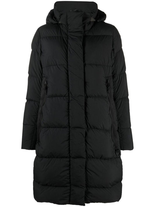Black Byward Puffer Parka Coat