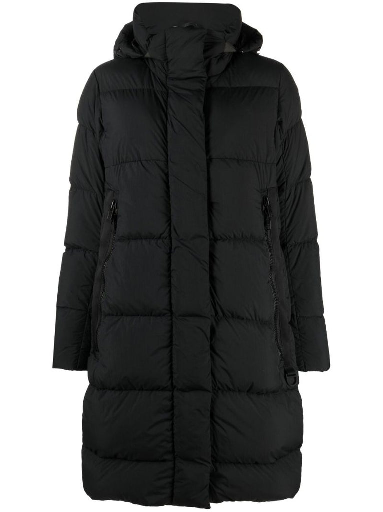 Black Byward Puffer Parka Coat