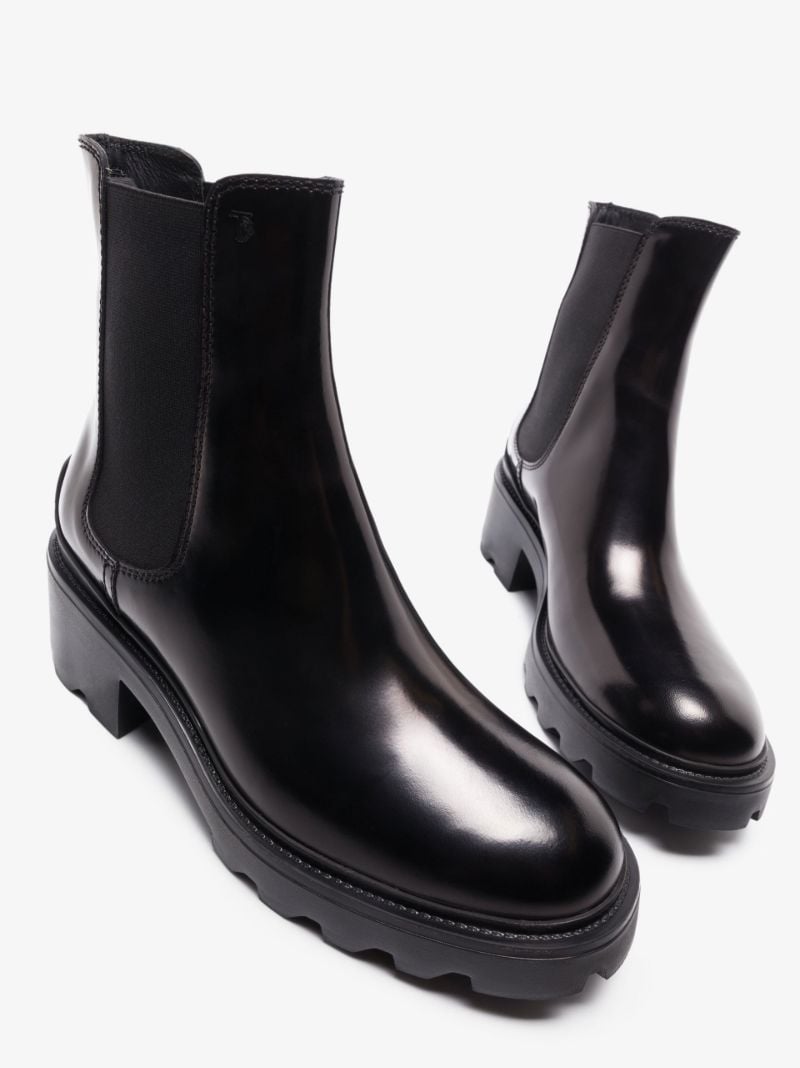 Black Caro Lug Sole 60 Leather Chelsea Boots
