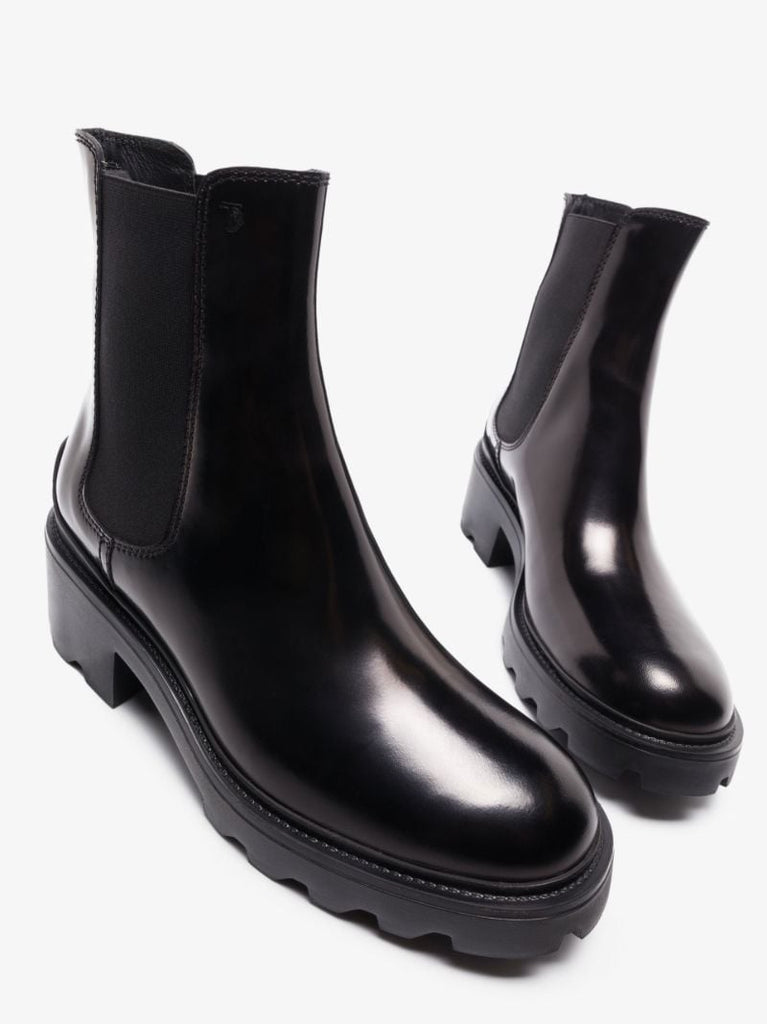 Black Caro Lug Sole 60 Leather Chelsea Boots