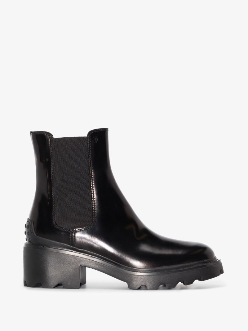 Black Caro Lug Sole 60 Leather Chelsea Boots