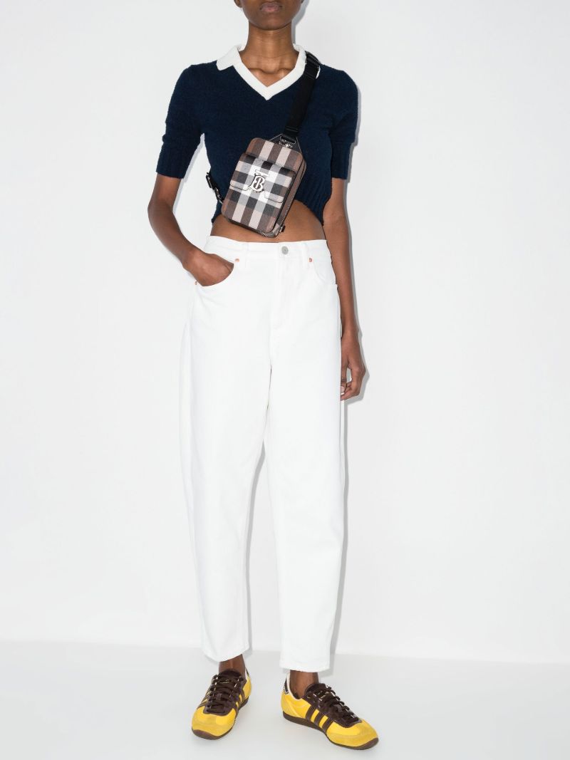 White Hudson Straight-leg Cotton Denim Jeans
