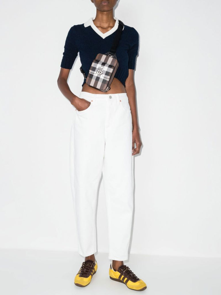 White Hudson Straight-leg Cotton Denim Jeans