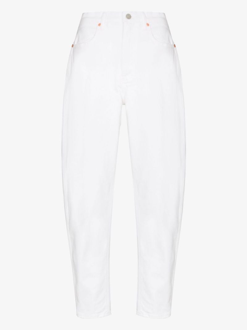 White Hudson Straight-leg Cotton Denim Jeans