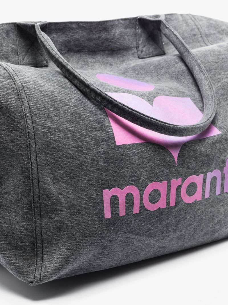 Grey Yenky Logo Print Cotton Tote Bag