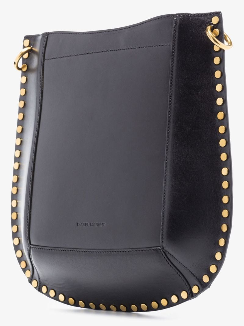 Black Oskan Studded Leather Cross Body Bag