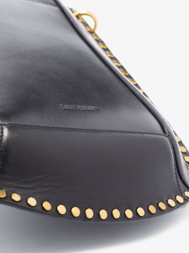 Black Oskan Studded Leather Cross Body Bag