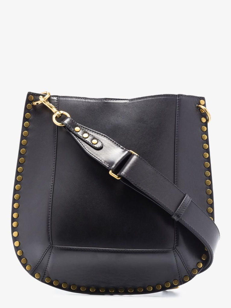 Black Oskan Studded Leather Cross Body Bag