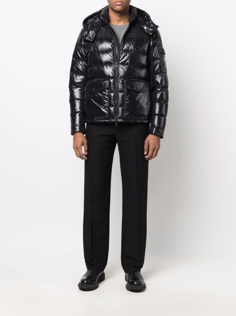 Black Born to Protect Gombei Short Padded Jacket