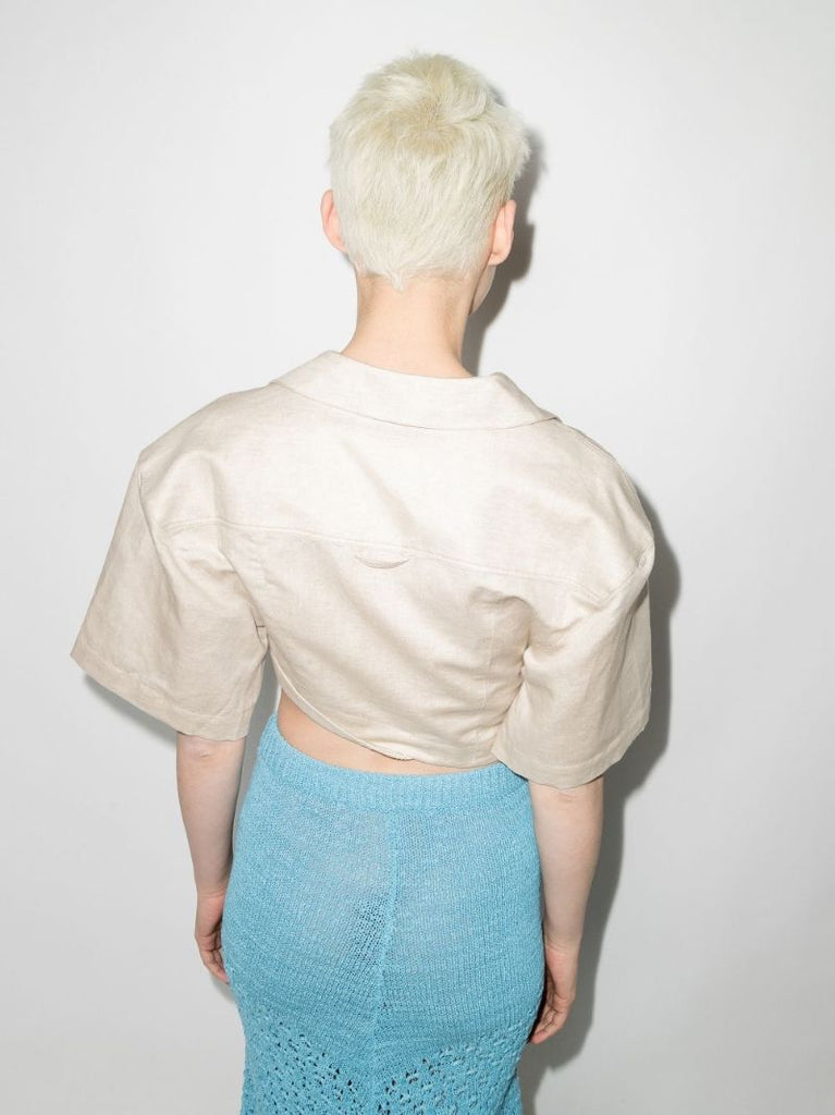 Neutral La Chemise Capri Cropped Shirt