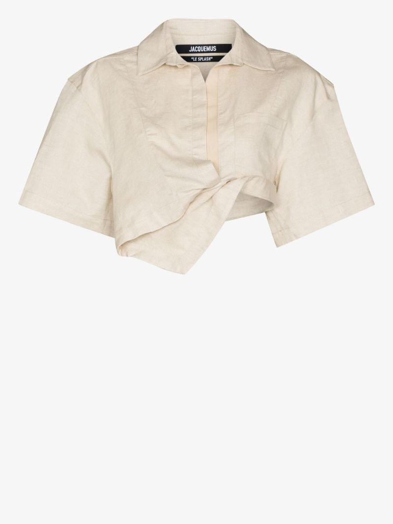 Neutral La Chemise Capri Cropped Shirt