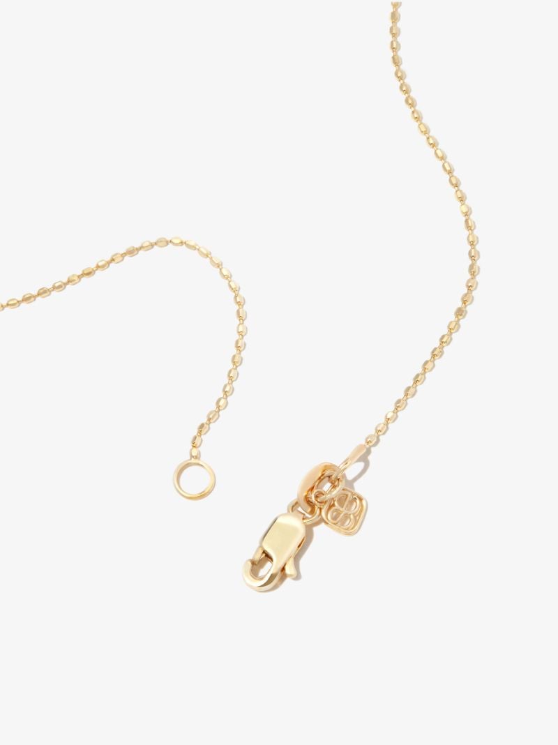 14k Yellow Gold Starburst Horseshoe Diamond Necklace