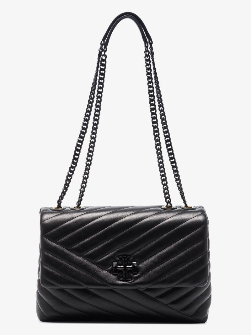 Black Kira Leather Shoulder Bag