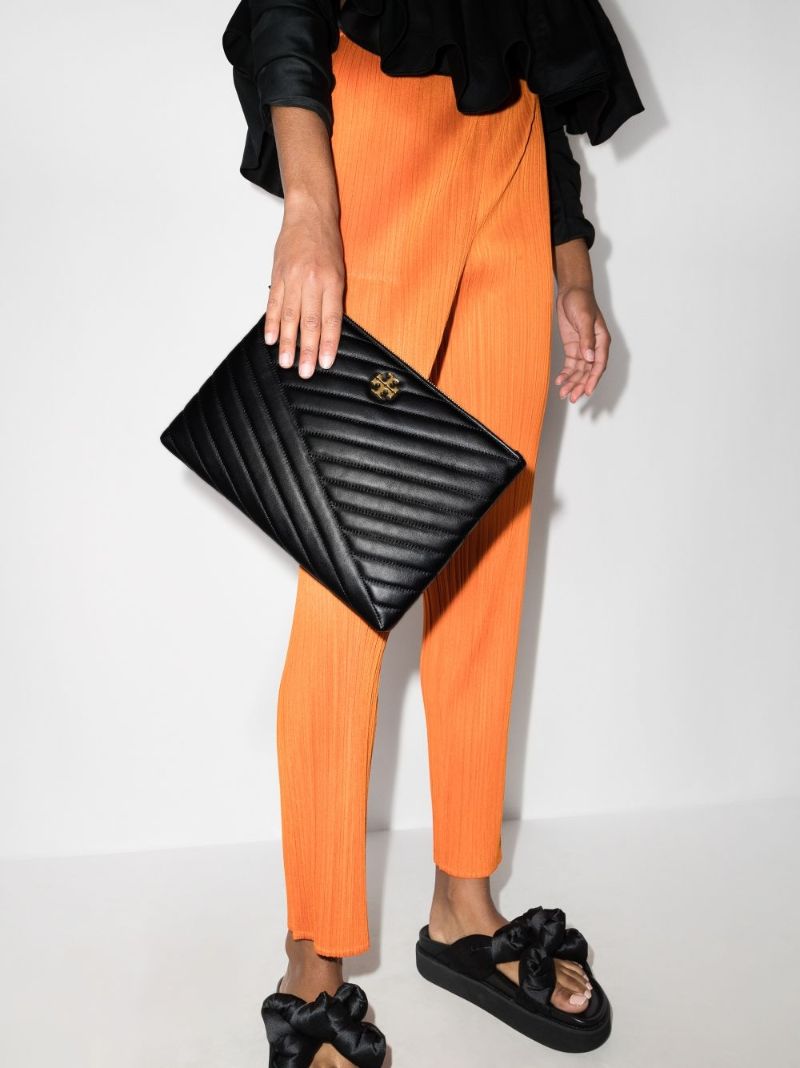 Kira Chevron-quilted Clutch