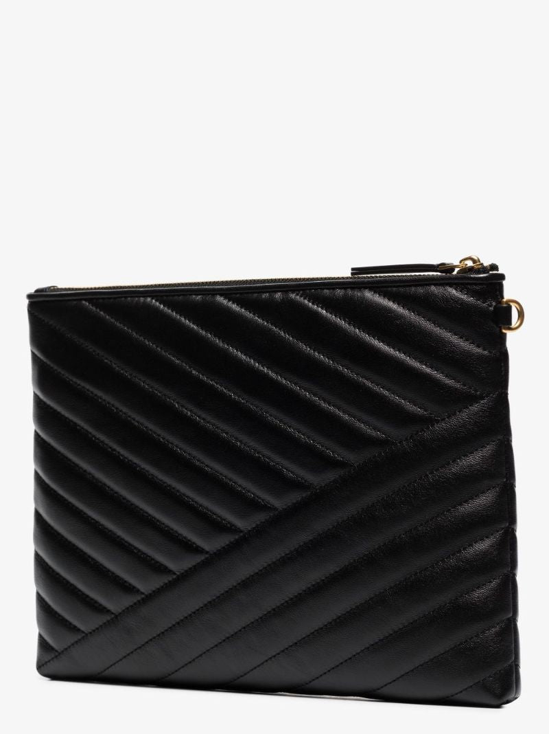 Kira Chevron-quilted Clutch