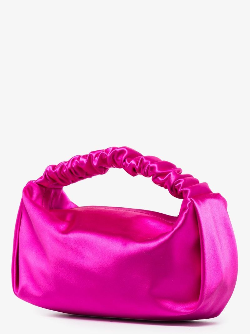 Pink Scrunchie Satin Mini Bag