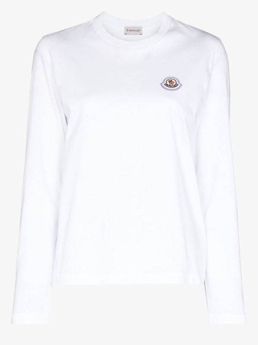 Logo Patch Long Sleeve Cotton Top