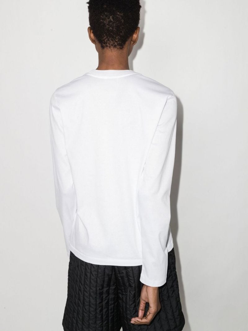 Logo Patch Long Sleeve Cotton Top