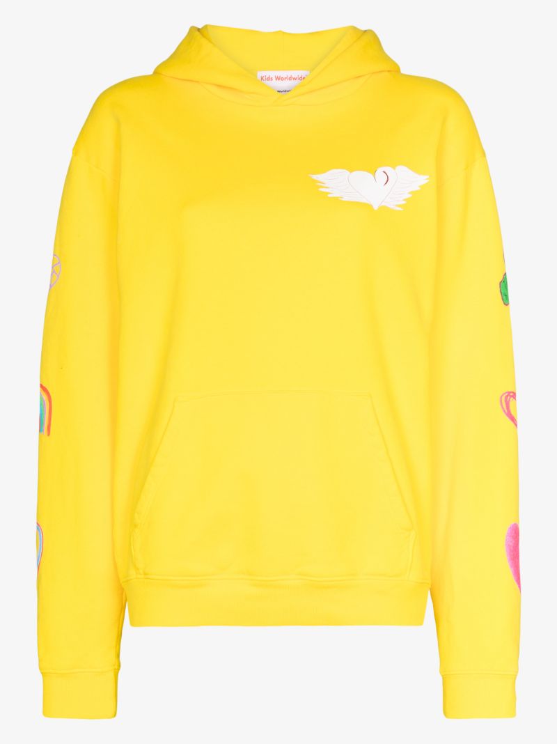 Love You Print Cotton Hoodie