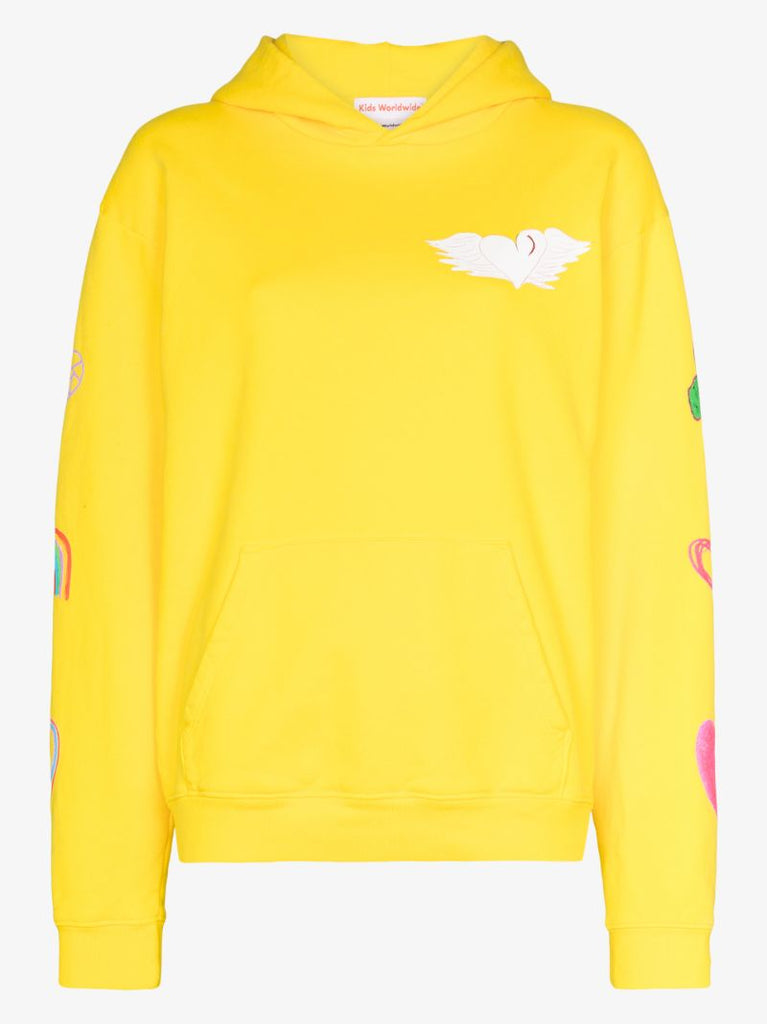 Love You Print Cotton Hoodie