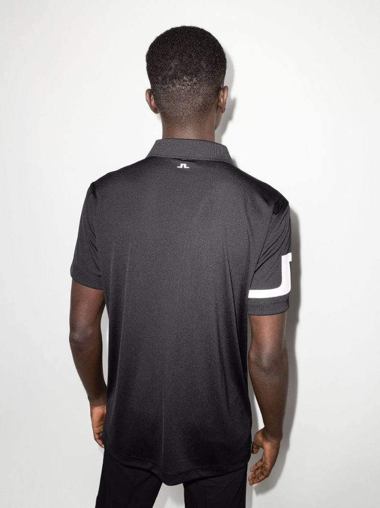 Black Heath Logo Golf Polo Shirt