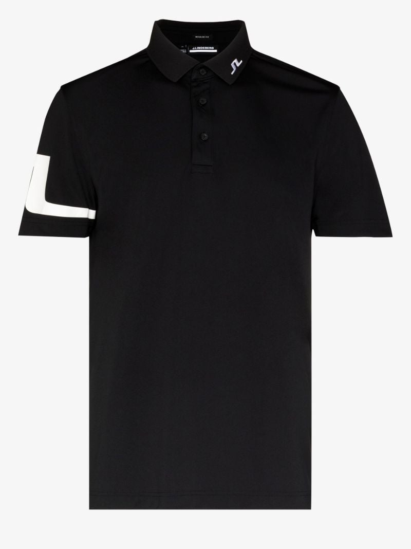 Black Heath Logo Golf Polo Shirt