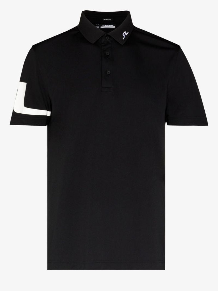 Black Heath Logo Golf Polo Shirt