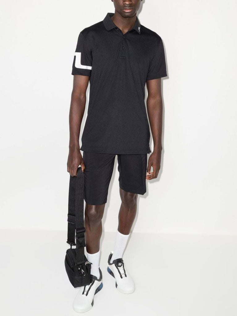 Black Heath Logo Golf Polo Shirt