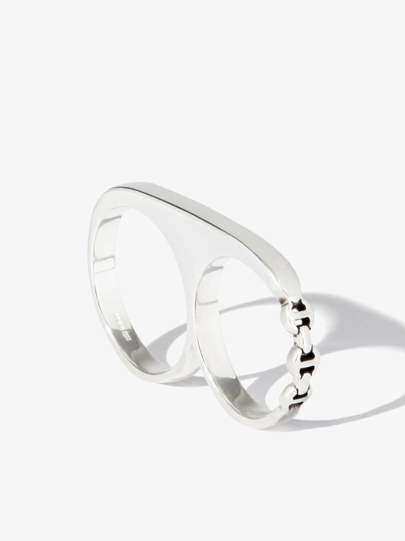 Sterling Silver Double Knuckle Ring