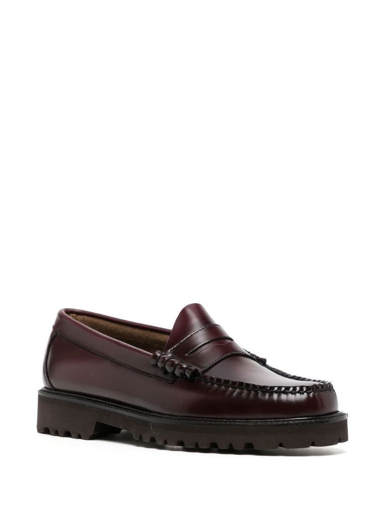 Red Larson Leather Loafers