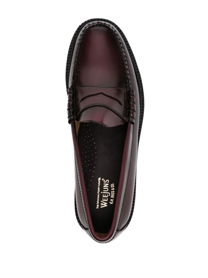 Red Larson Leather Loafers