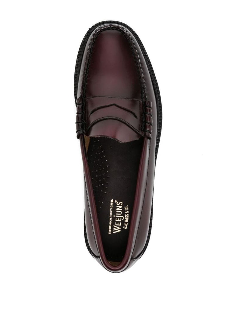 Red Larson Leather Loafers