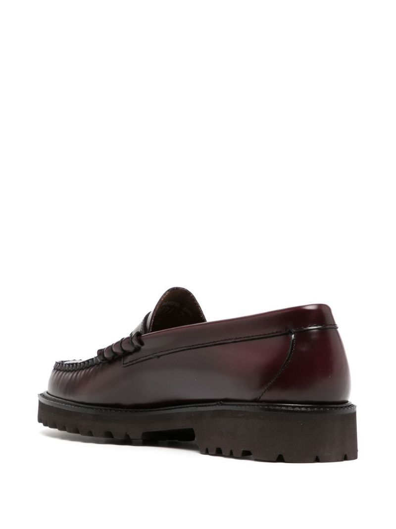 Red Larson Leather Loafers